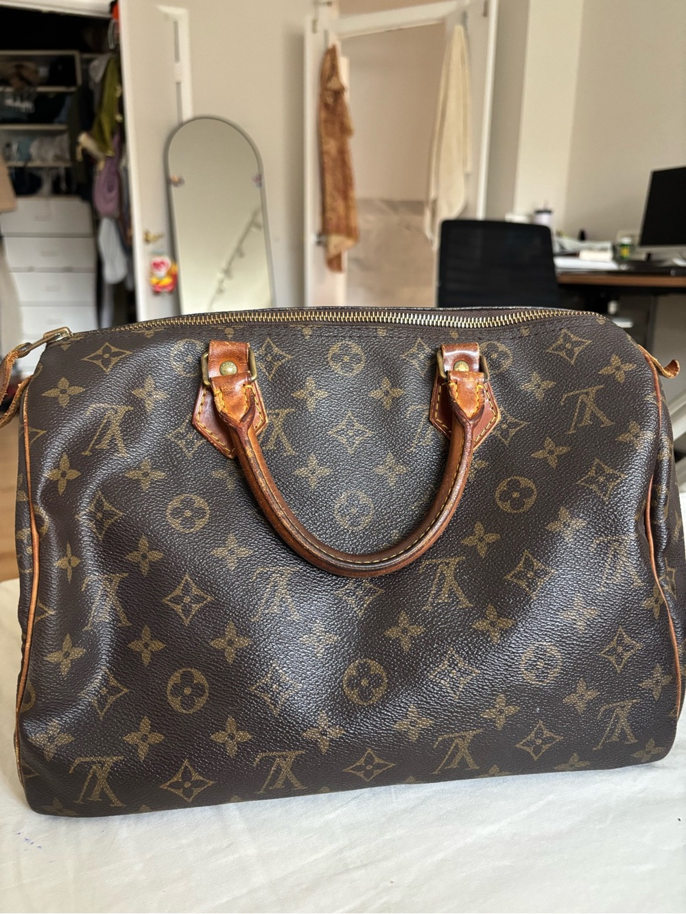 Louis Vuitton Monogram Canvas Duffel Bag in Brown and Tan - Picture 6 of 7